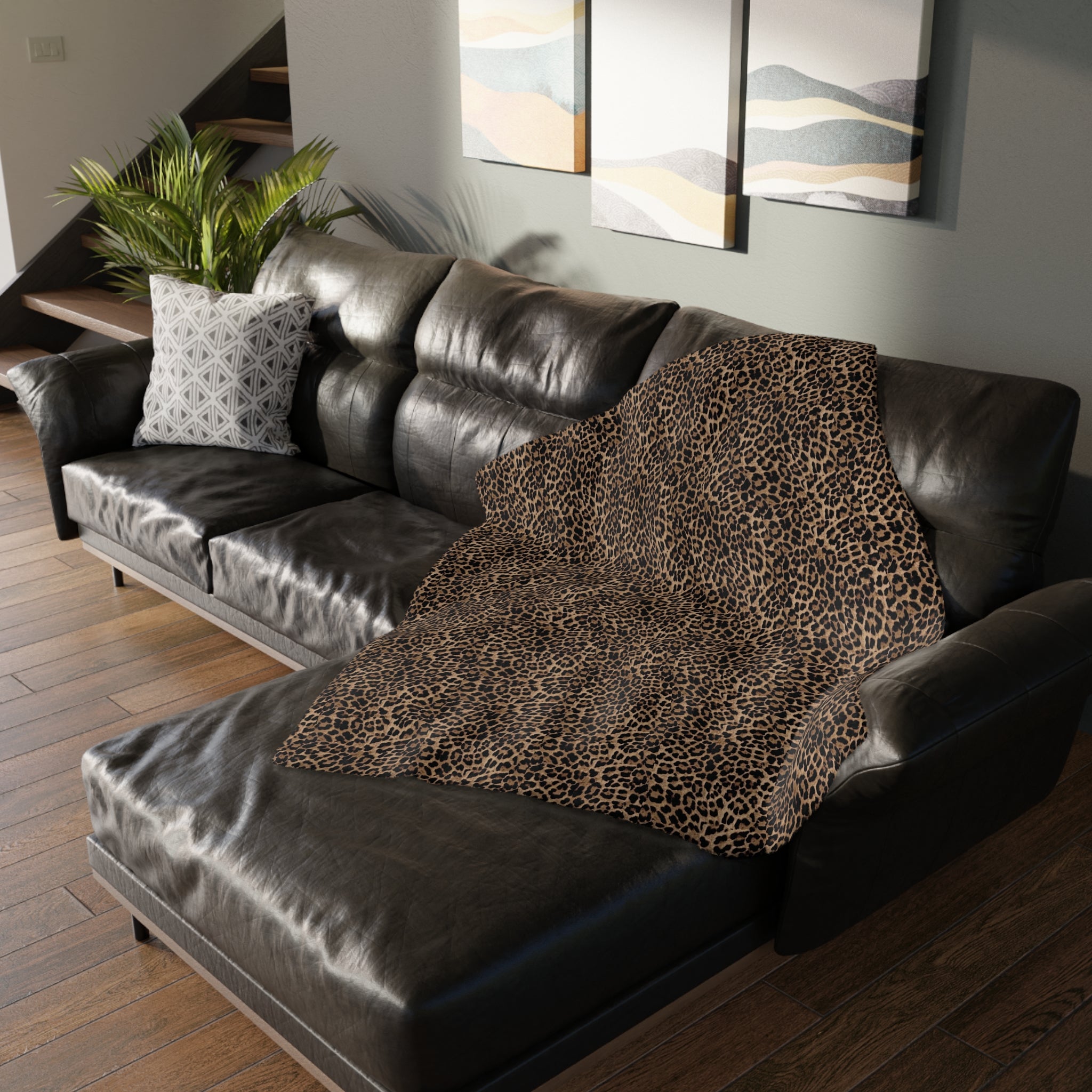 Cozy Leopard Blanket | Soft Reversible Throw,
