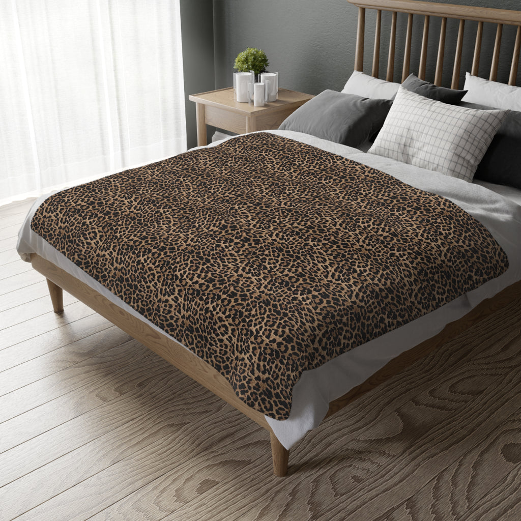 Cozy Leopard Blanket | Soft Reversible Throw,